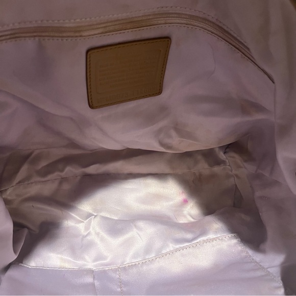 Coach Vintage Horse & Carriage Tan Canvas & Leather Shoulder Bag Silver Hardware - Picture 10 of 14